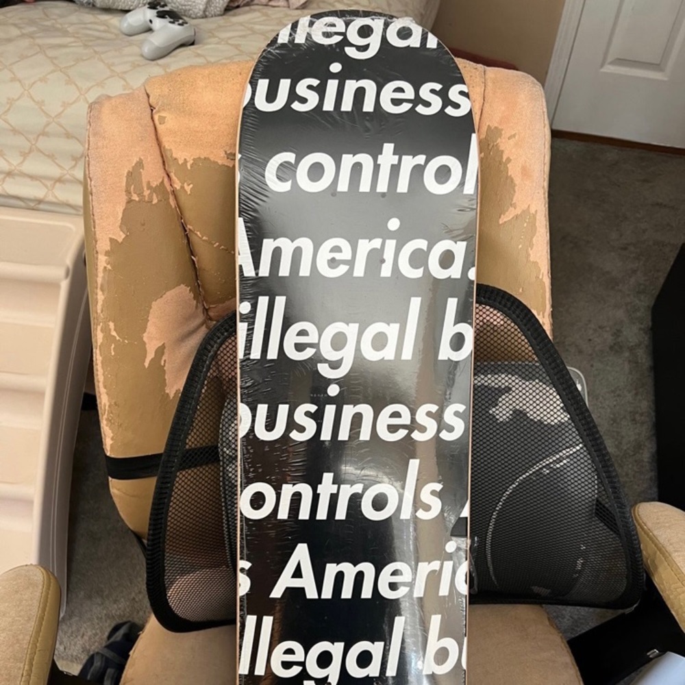 Supreme America controls illegal business skateboard deck